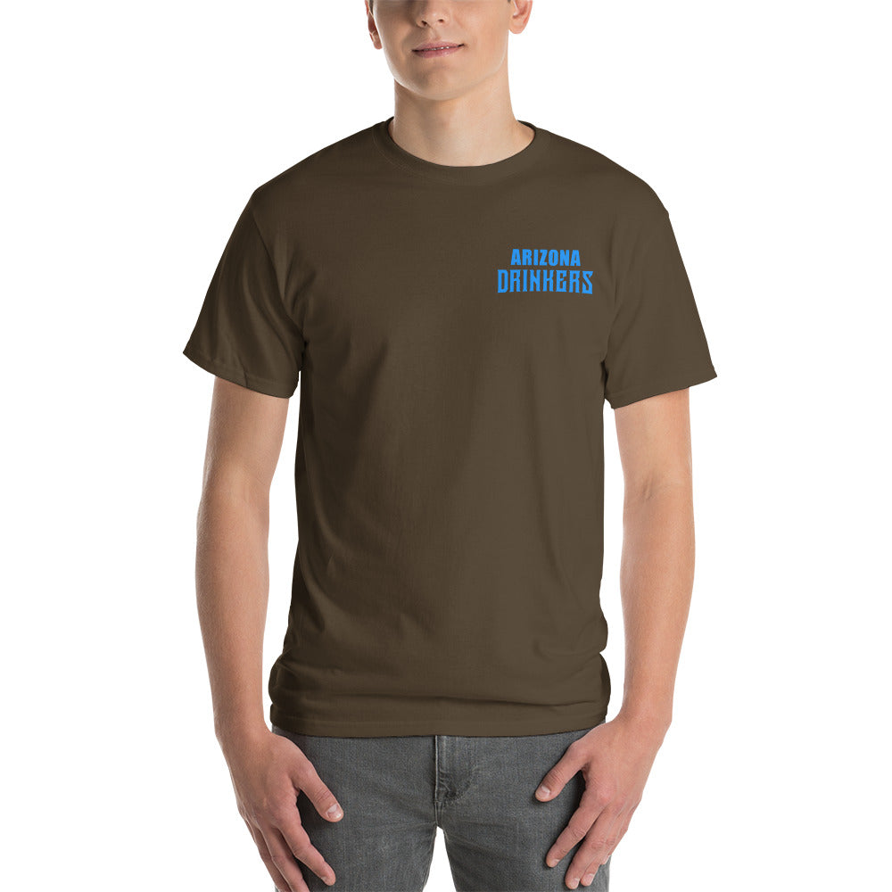 Short Sleeve T-Shirt with Arizona Text on Front and Arizona Drinkers Logo on Back