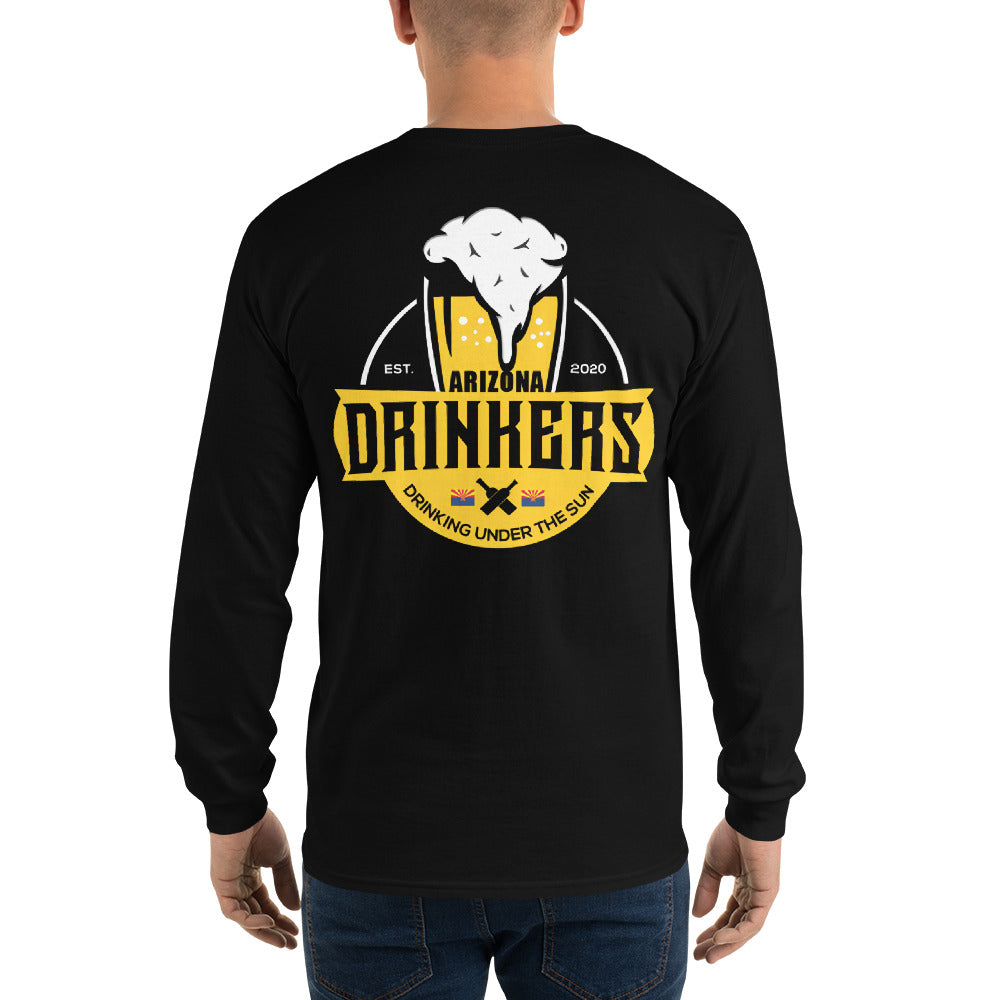 Men’s Long Sleeve Shirt with Arizona Drinkers Logo On Back