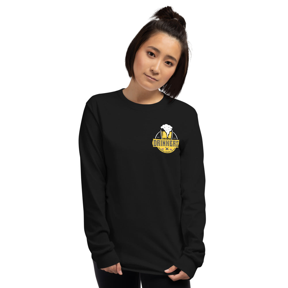 Women’s Long Sleeve Shirt with Arizona Drinkers Logo on left chest