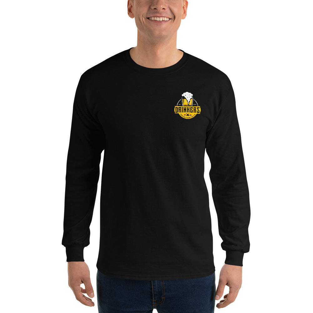 Men’s Long Sleeve Shirt with Arizona Drinkers Logo on Front and Drinkers Text on Back