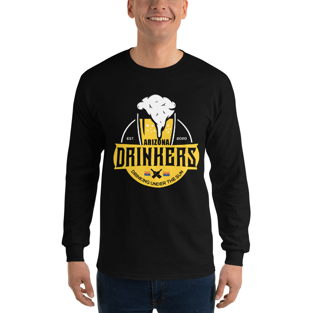 Men’s Long Sleeve Shirt with Arizona Drinkers Logo On Front