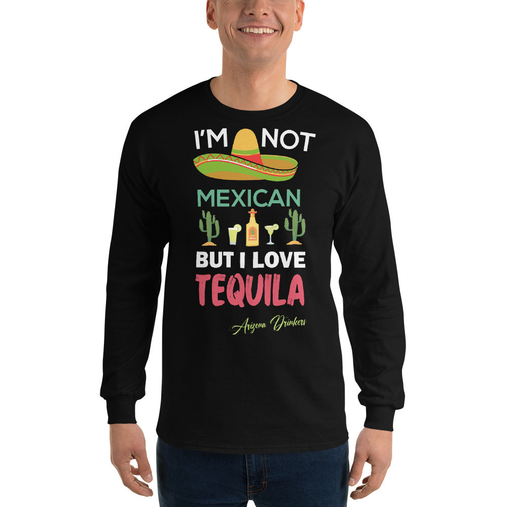 Men’s Long Sleeve Shirt with Drinkers Text on front