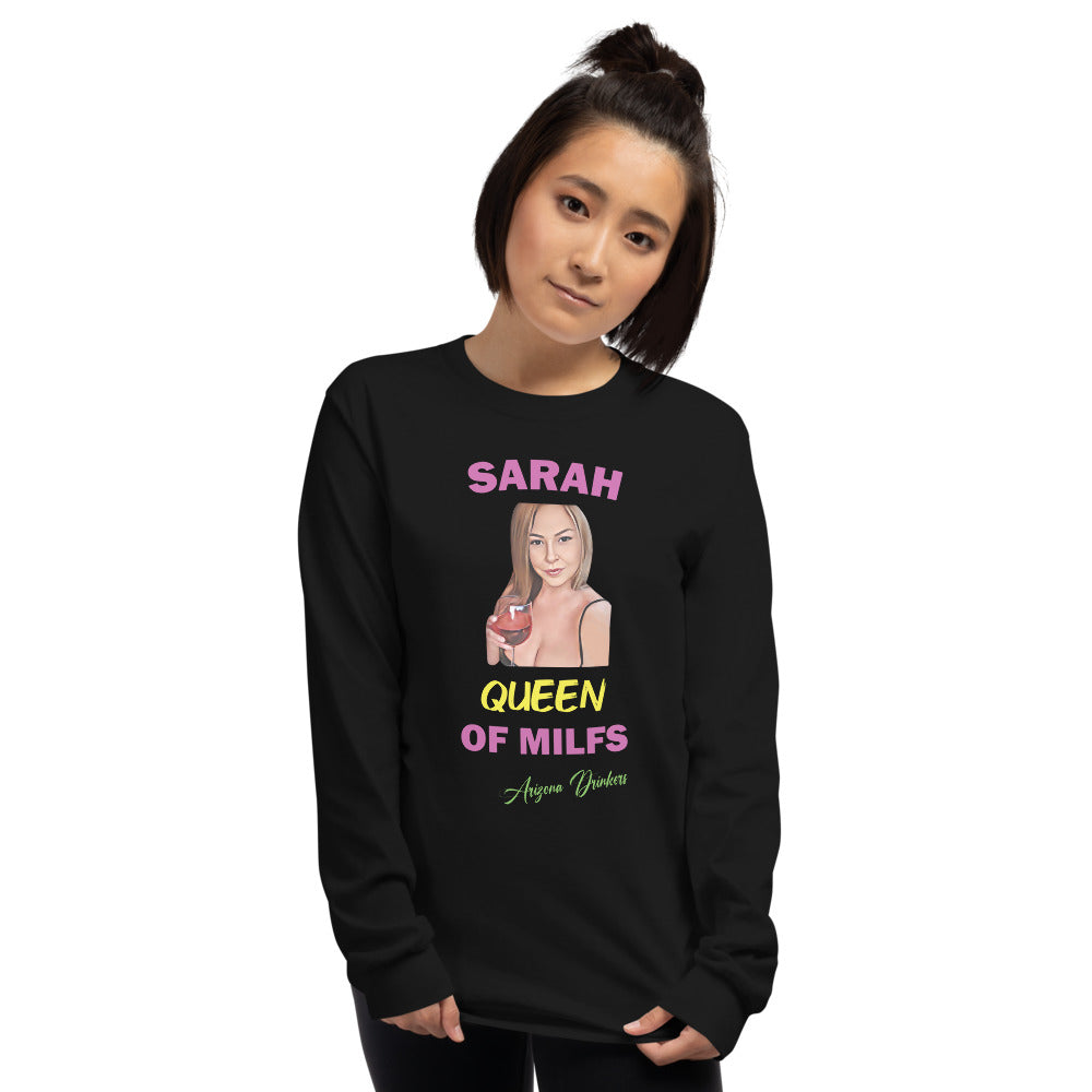 Men’s Long Sleeve Shirt with Sarah Custom Text