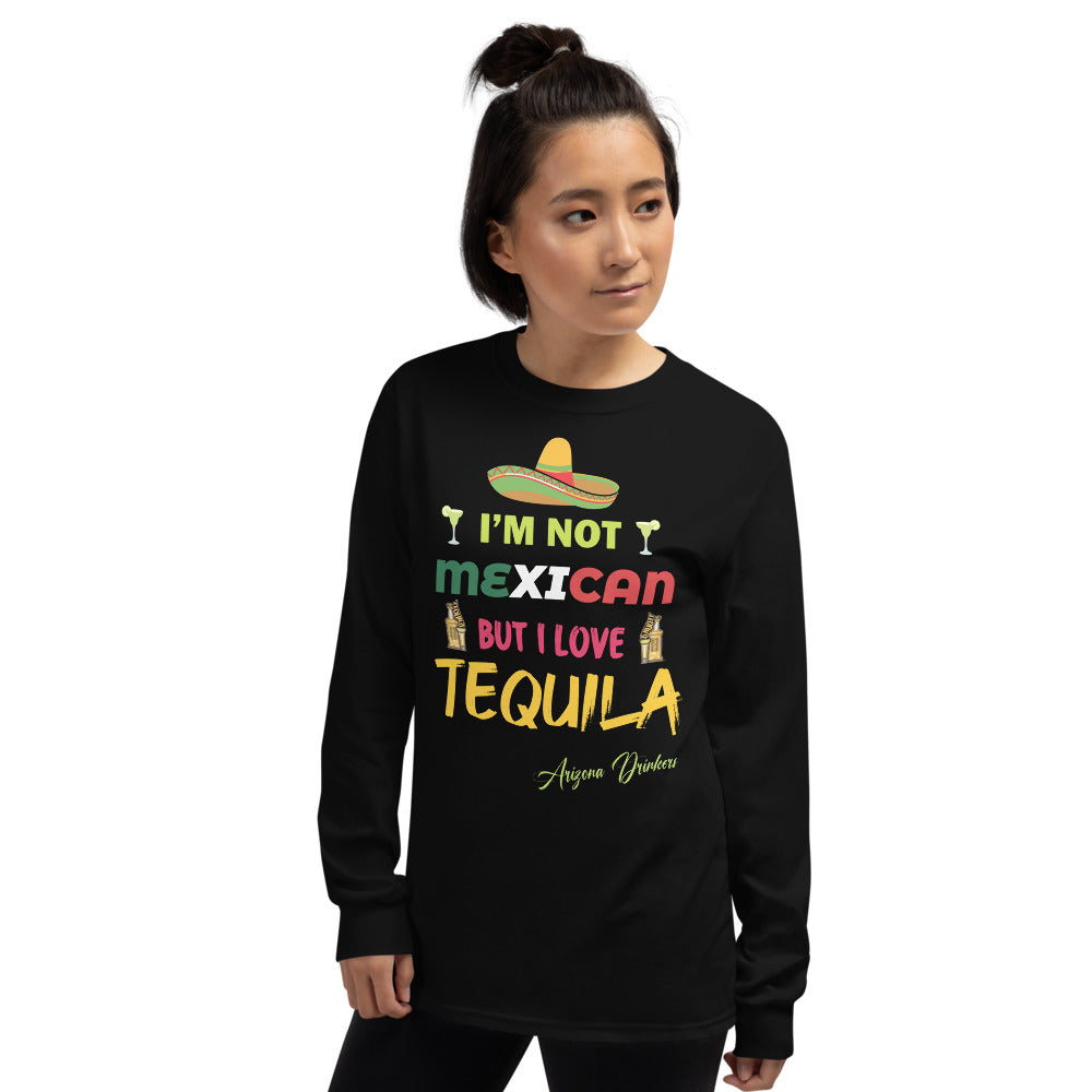 Women’s Long Sleeve Shirt with Drinkers Text on Front