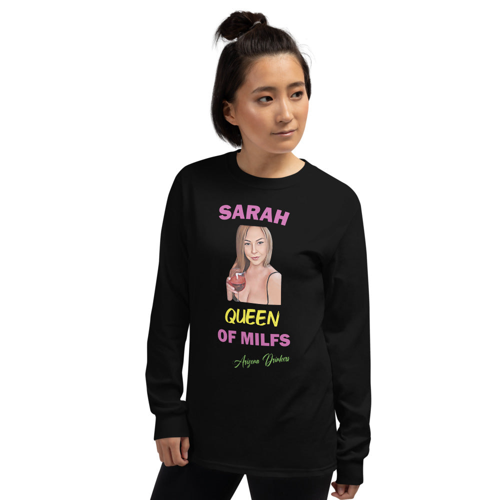 Men’s Long Sleeve Shirt with Sarah Custom Text