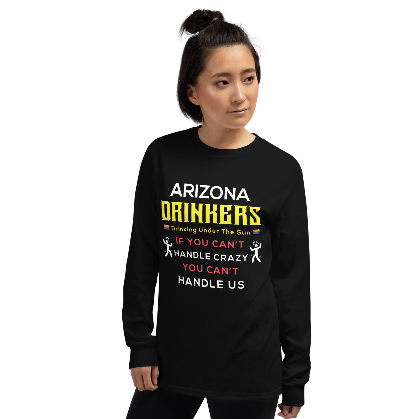 Men’s Long Sleeve Shirt with Arizona Drinkers Text on front