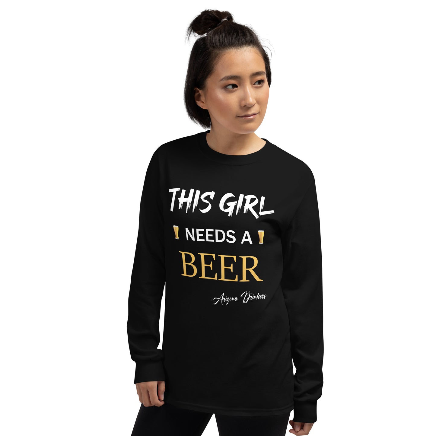 Women’s Long Sleeve Shirt with Arizona Drinkers Text on front