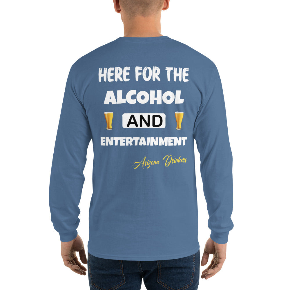 Men’s Long Sleeve Shirt with Arizona Drinkers Logo on Front and Drinkers Text on Back