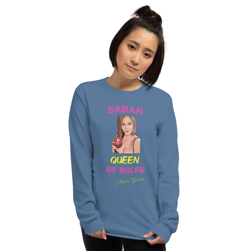 Men’s Long Sleeve Shirt with Sarah Custom Text