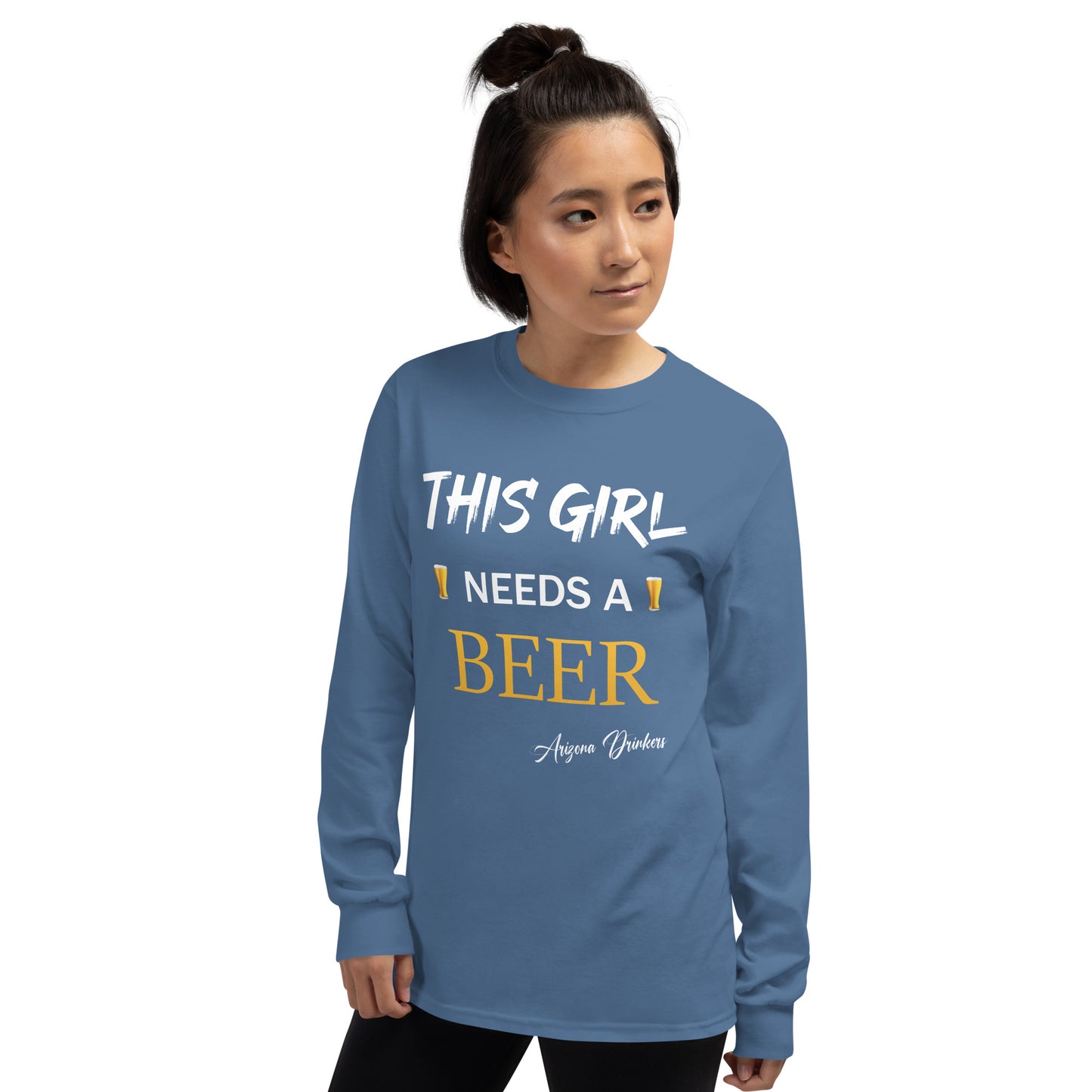 Women’s Long Sleeve Shirt with Arizona Drinkers Text on front
