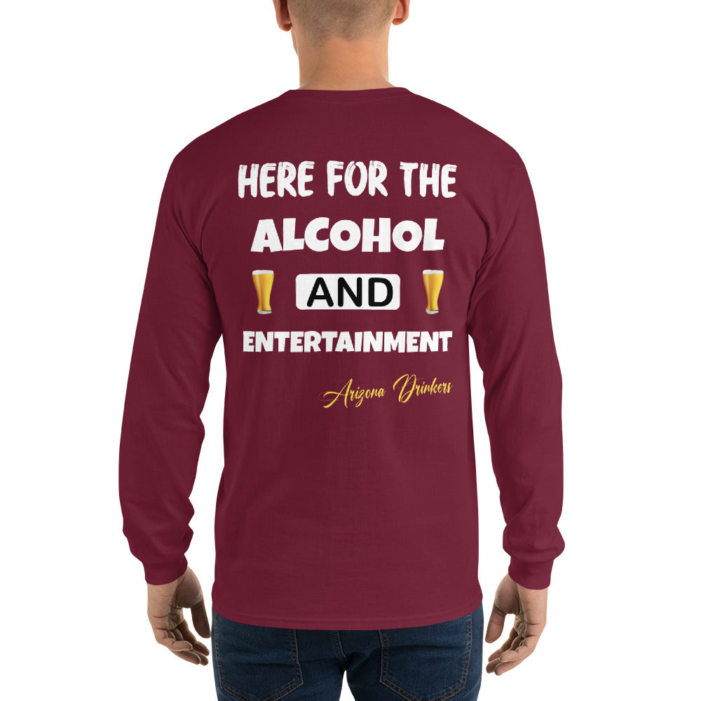Men’s Long Sleeve Shirt with Arizona Drinkers Logo on Front and Drinkers Text on Back