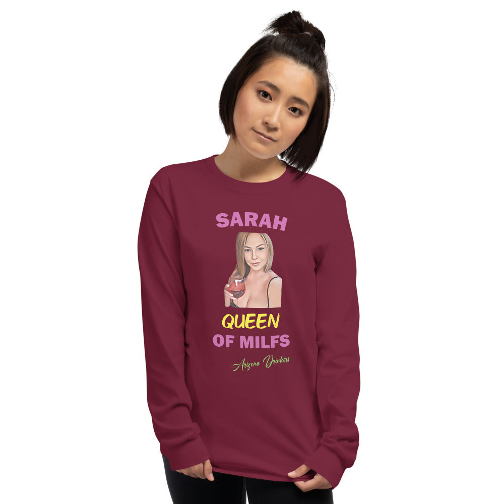 Men’s Long Sleeve Shirt with Sarah Custom Text