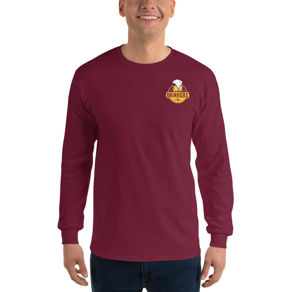 Men’s Long Sleeve Shirt with Arizona Drinkers Logo on Front and Drinkers Text on Back