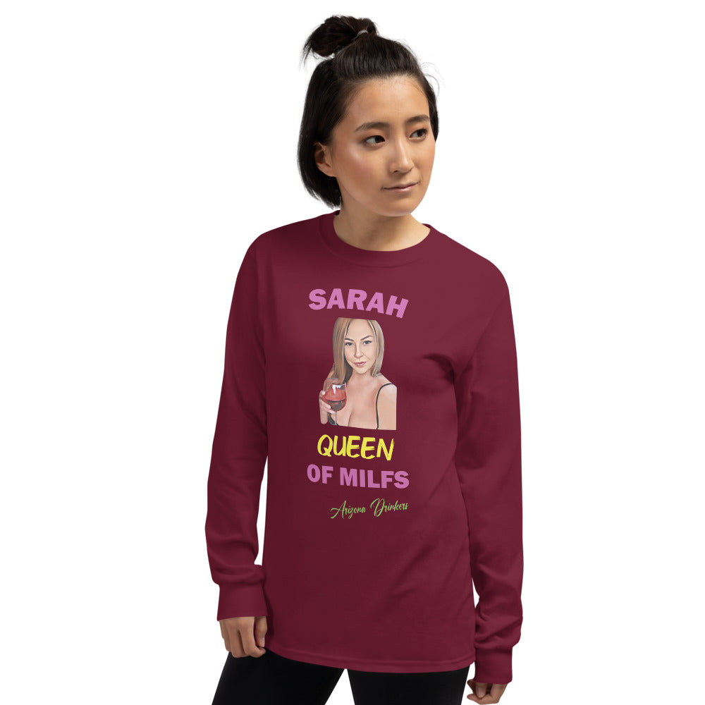 Men’s Long Sleeve Shirt with Sarah Custom Text