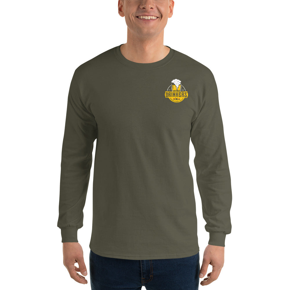 Men’s Long Sleeve Shirt with Arizona Drinkers Logo on Front and Drinkers Text on Back
