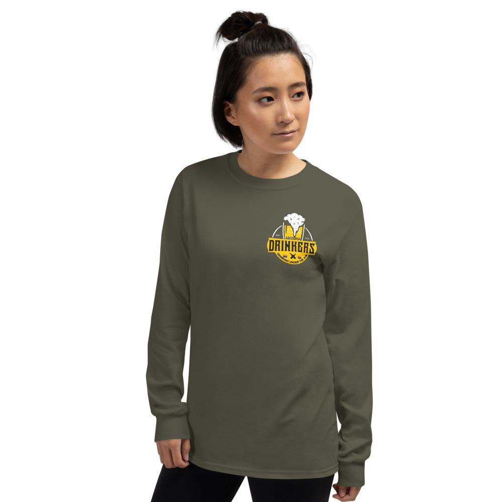 Women’s Long Sleeve Shirt with Arizona Drinkers Logo on left chest