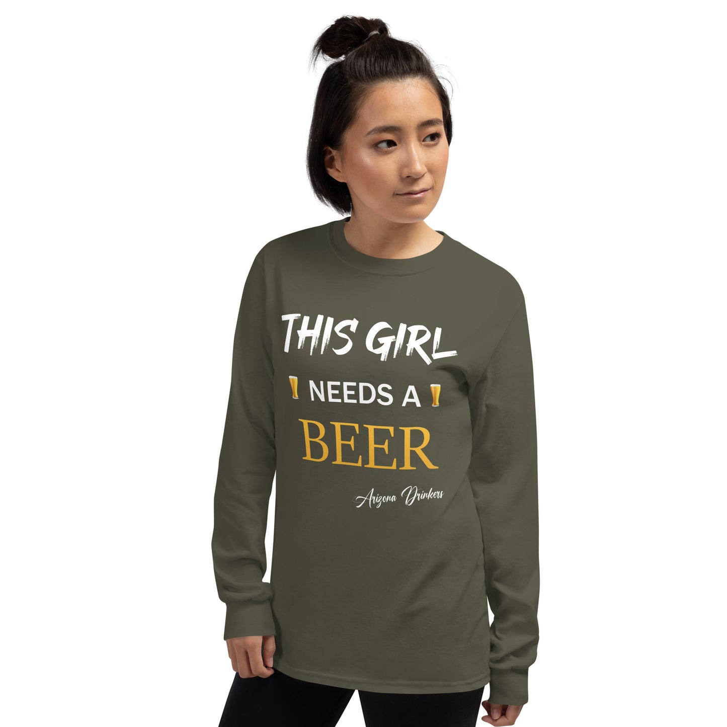 Women’s Long Sleeve Shirt with Arizona Drinkers Text on front