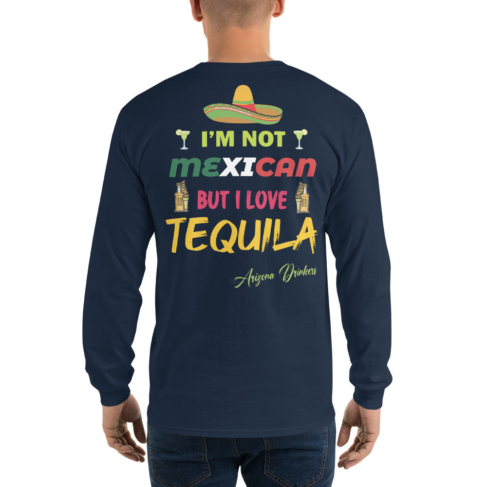 Men’s Long Sleeve Shirt with Arizona Drinkers Logo on Front and Drinkers Text on Back