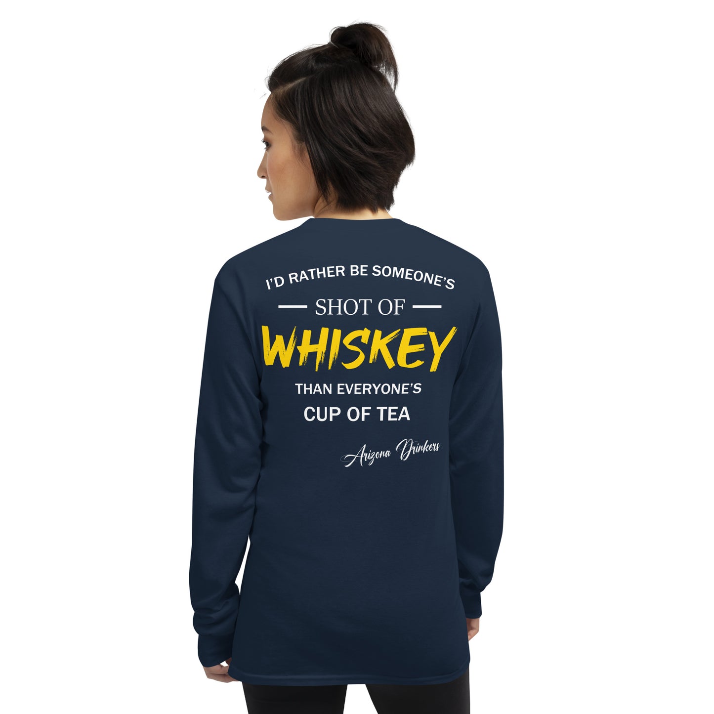 Men’s Long Sleeve Shirt with Arizona Drinkers Logo on Front and Drinkers Text on Back