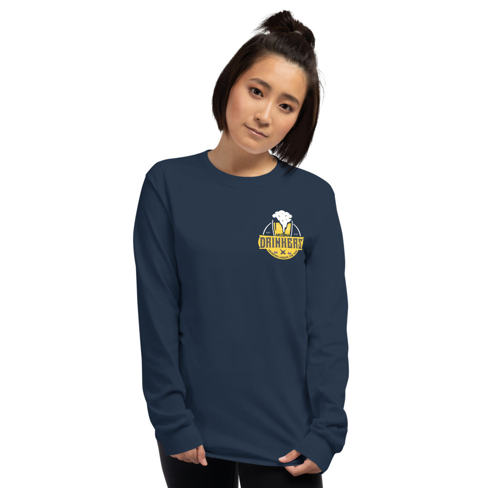 Women’s Long Sleeve Shirt with Arizona Drinkers Logo on left chest