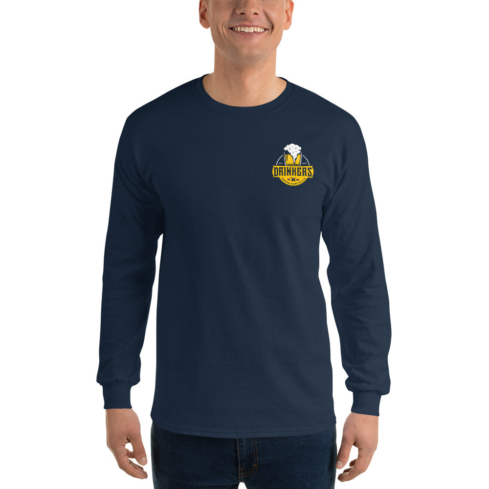 Men’s Long Sleeve Shirt with Arizona Drinkers Logo on Front and Drinkers Text on Back
