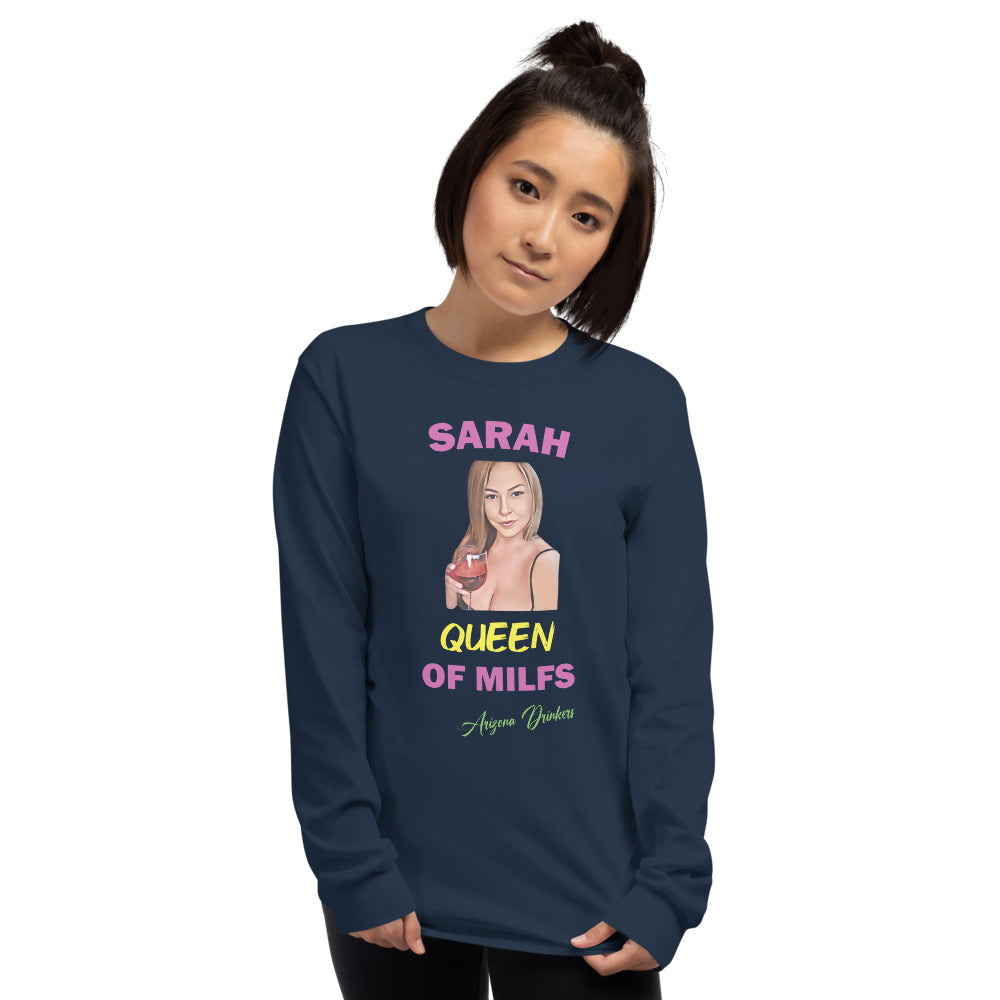Men’s Long Sleeve Shirt with Sarah Custom Text