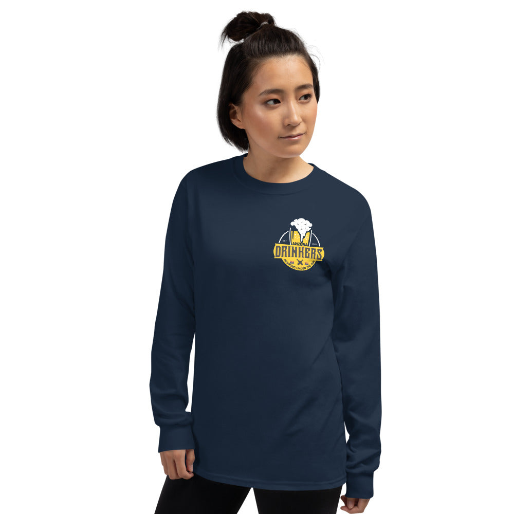 Women’s Long Sleeve Shirt with Arizona Drinkers Logo on left chest