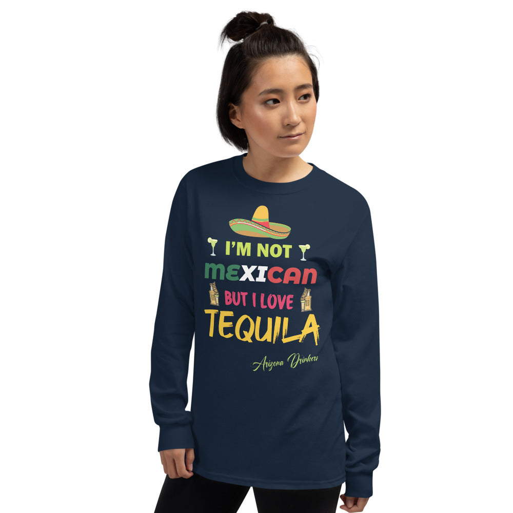 Women’s Long Sleeve Shirt with Drinkers Text on Front
