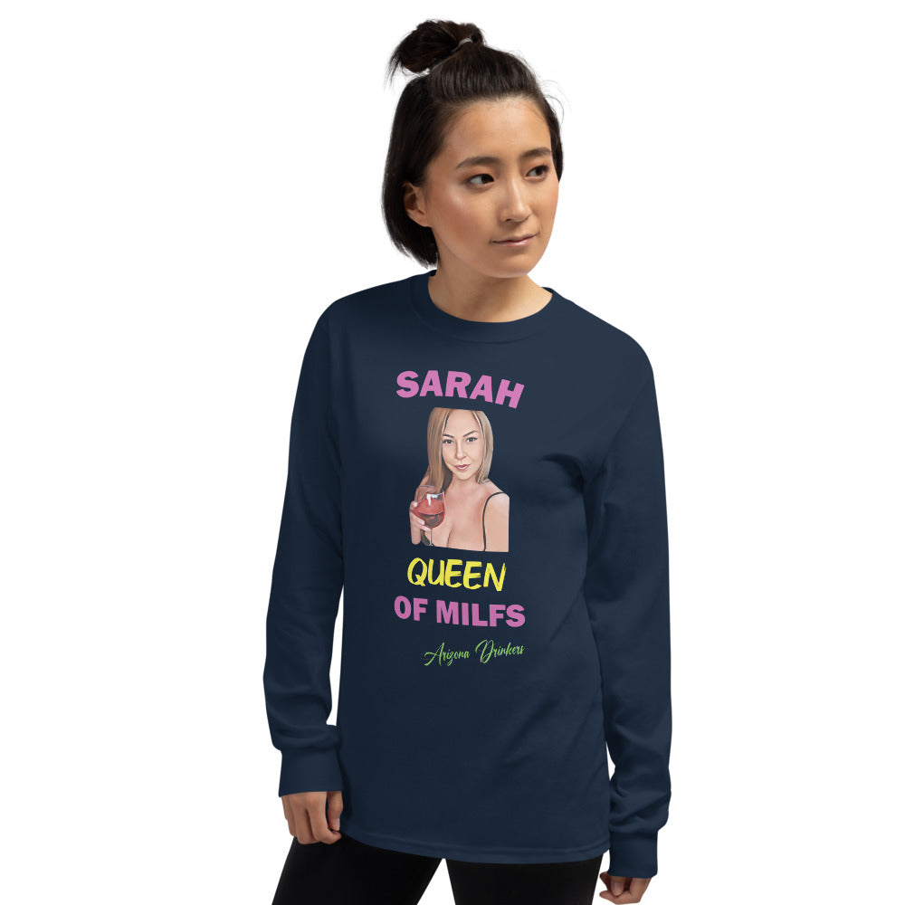 Men’s Long Sleeve Shirt with Sarah Custom Text