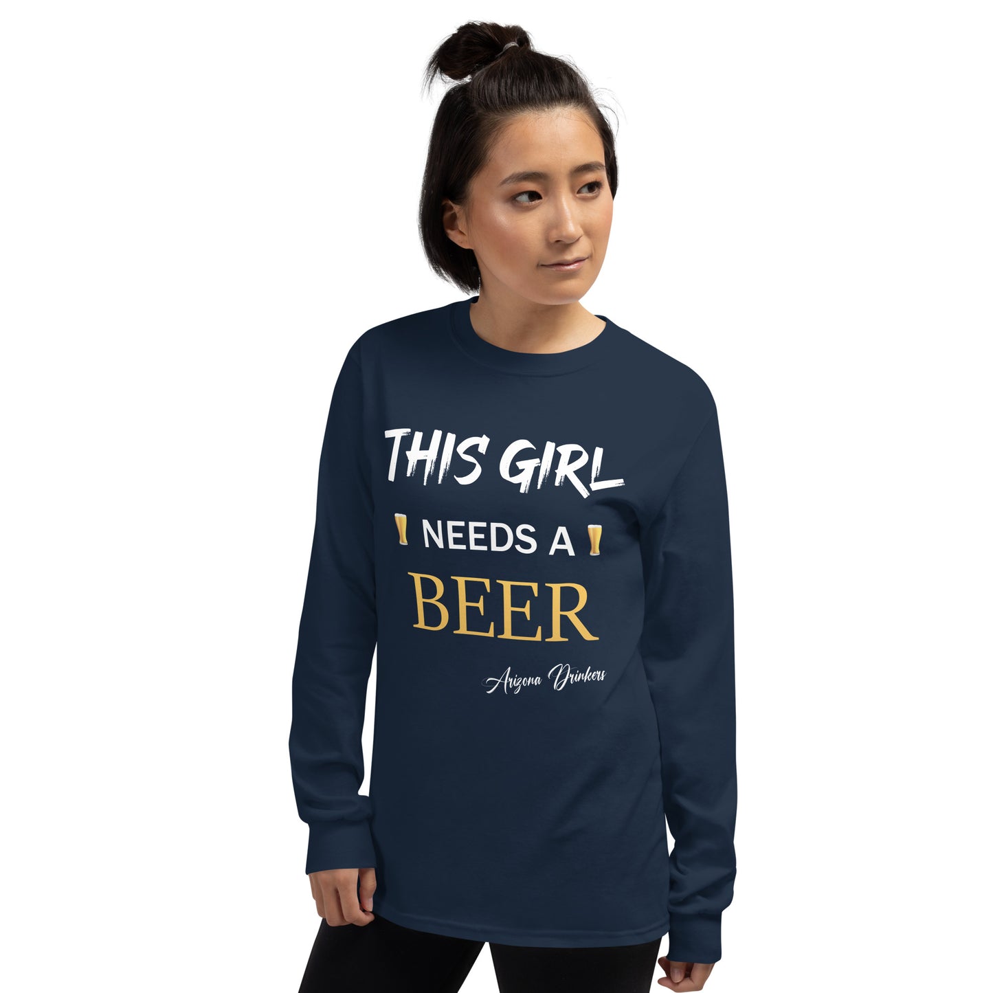 Women’s Long Sleeve Shirt with Arizona Drinkers Text on front