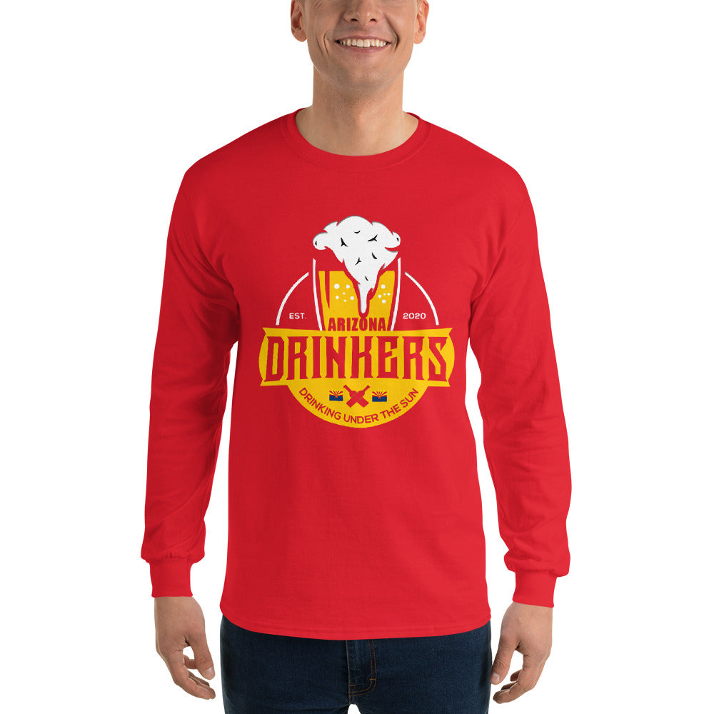 Men’s Long Sleeve Shirt with Arizona Drinkers Logo On Front