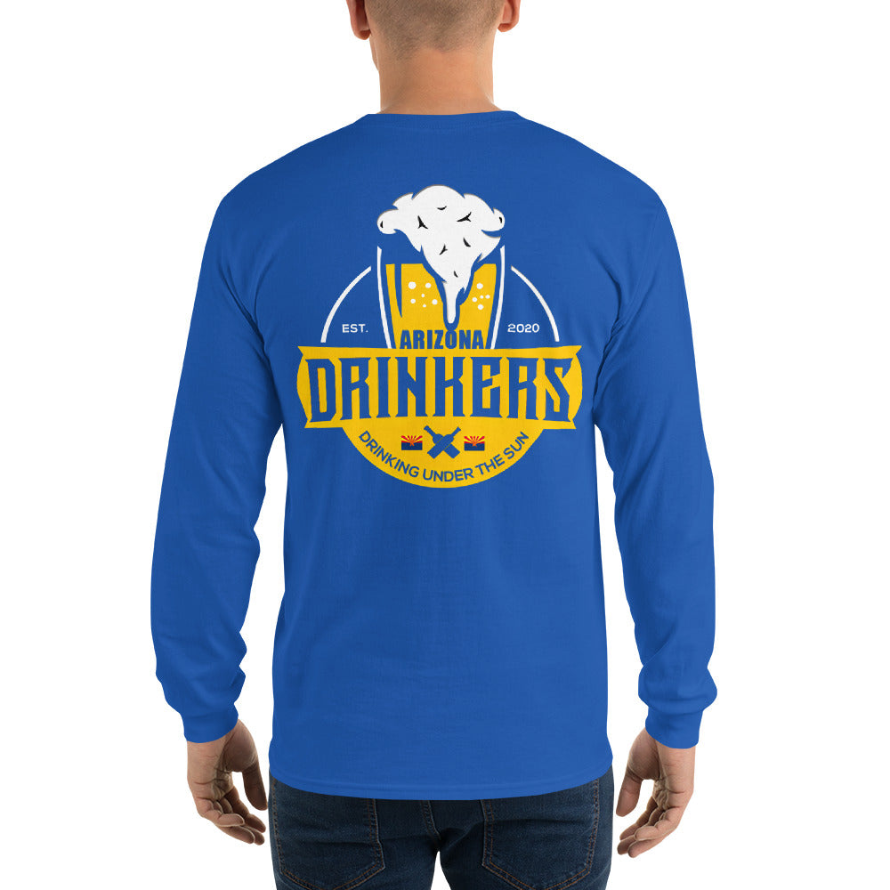 Men’s Long Sleeve Shirt with Arizona Drinkers Logo On Back