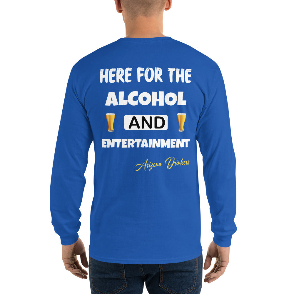 Men’s Long Sleeve Shirt with Arizona Drinkers Logo on Front and Drinkers Text on Back