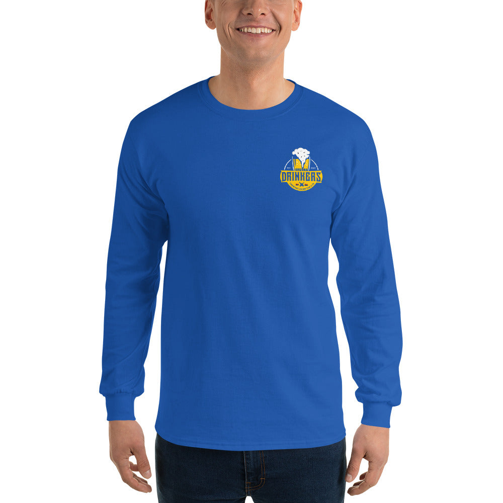 Men’s Long Sleeve Shirt with Arizona Drinkers Logo on Front and Drinkers Text on Back