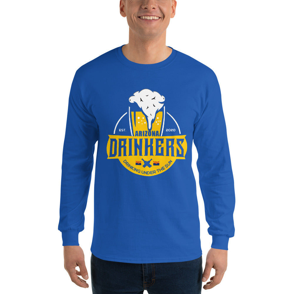 Men’s Long Sleeve Shirt with Arizona Drinkers Logo On Front