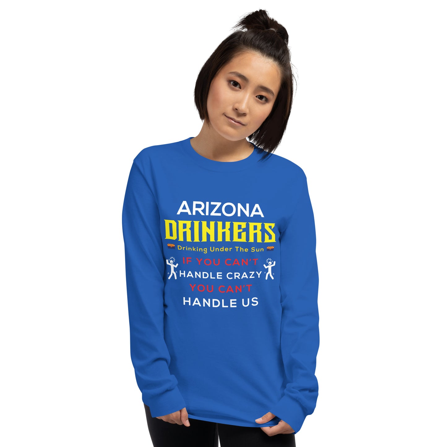 Men’s Long Sleeve Shirt with Arizona Drinkers Text on front
