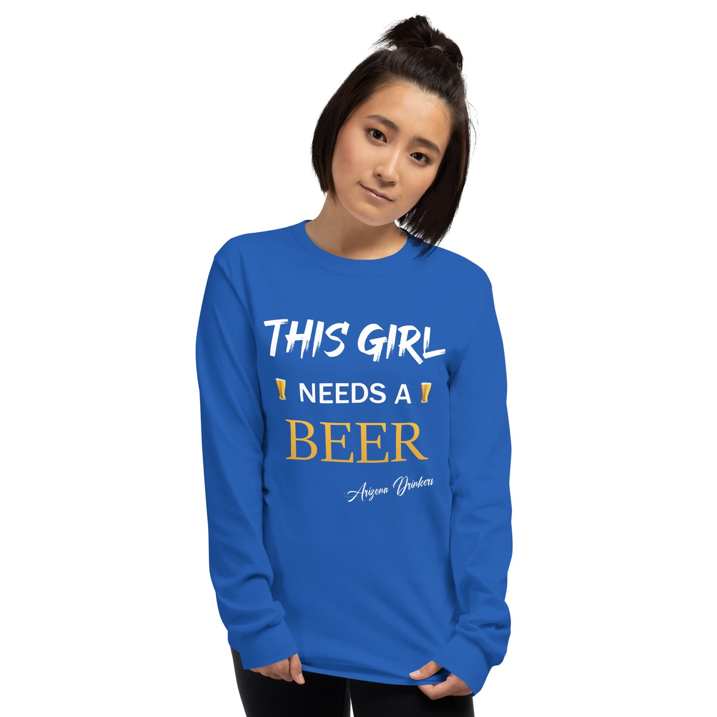 Women’s Long Sleeve Shirt with Arizona Drinkers Text on front