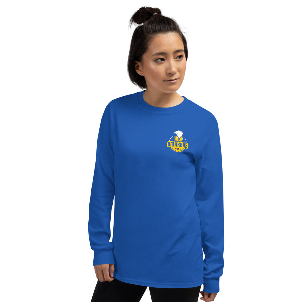 Men’s Long Sleeve Shirt with Arizona Drinkers logo on Front and Drinkers Text on Back