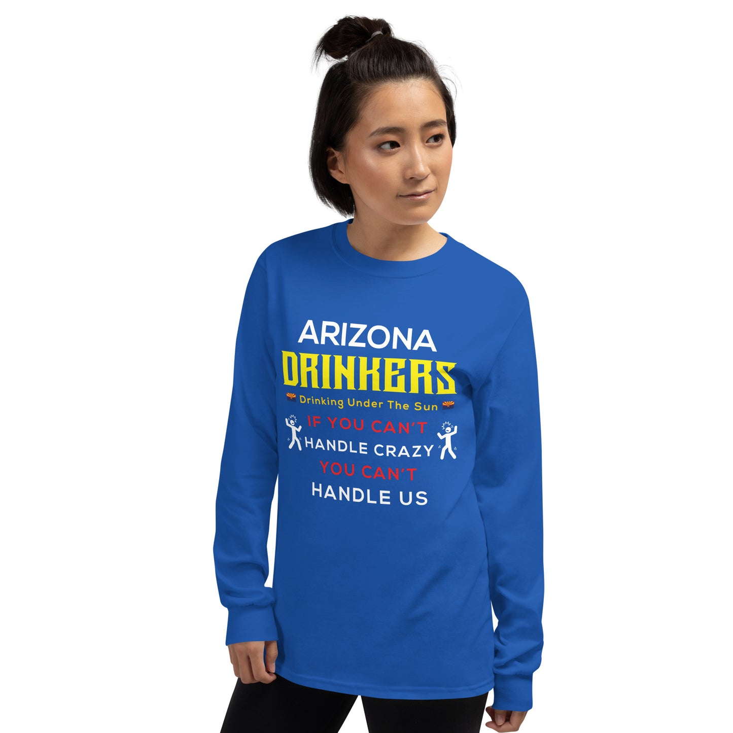 Men’s Long Sleeve Shirt with Arizona Drinkers Text on front