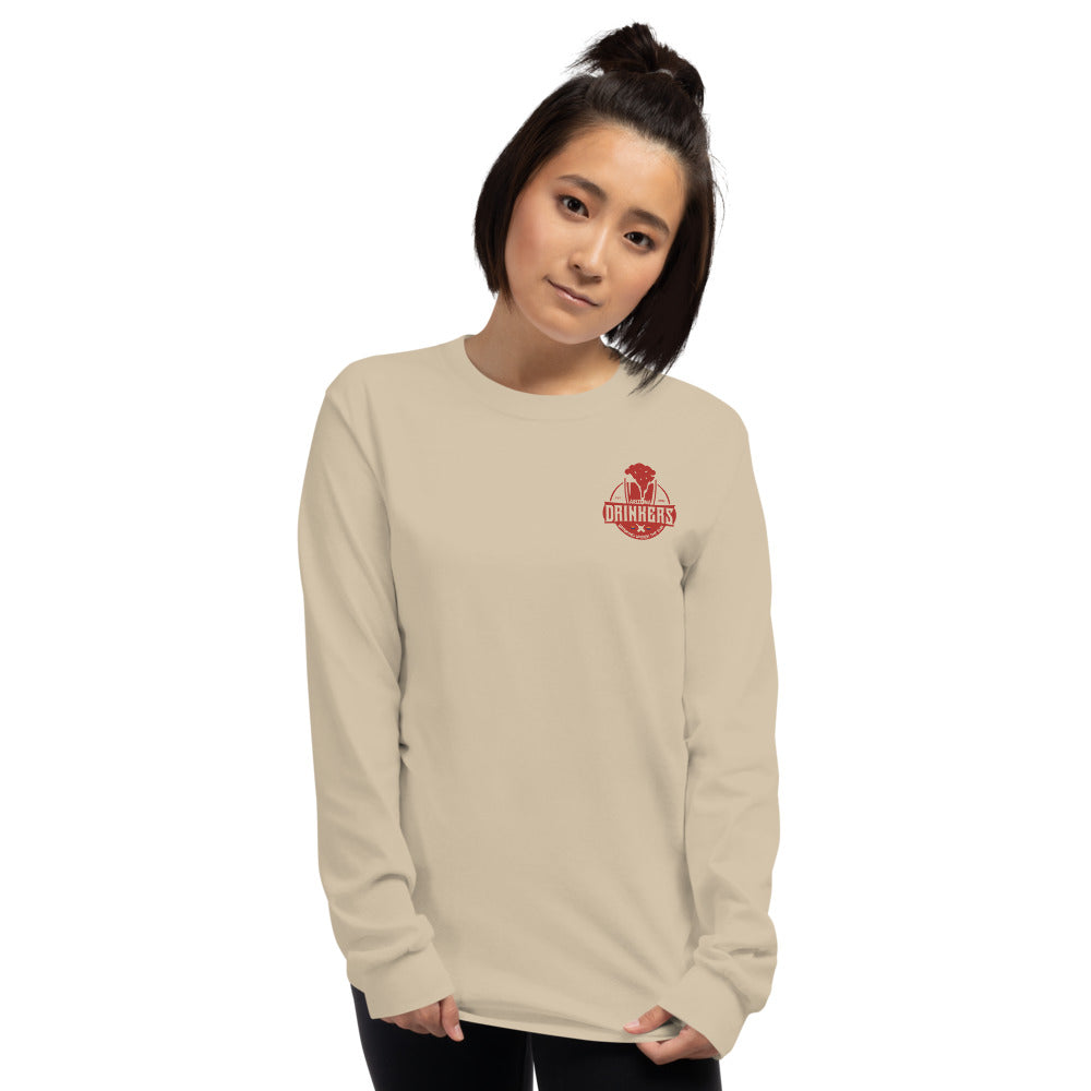 Women’s Long Sleeve Shirt with Arizona Drinkers logo on left chest