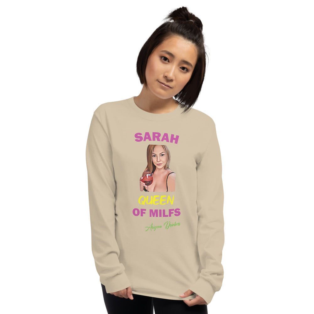 Men’s Long Sleeve Shirt with Sarah Custom Text
