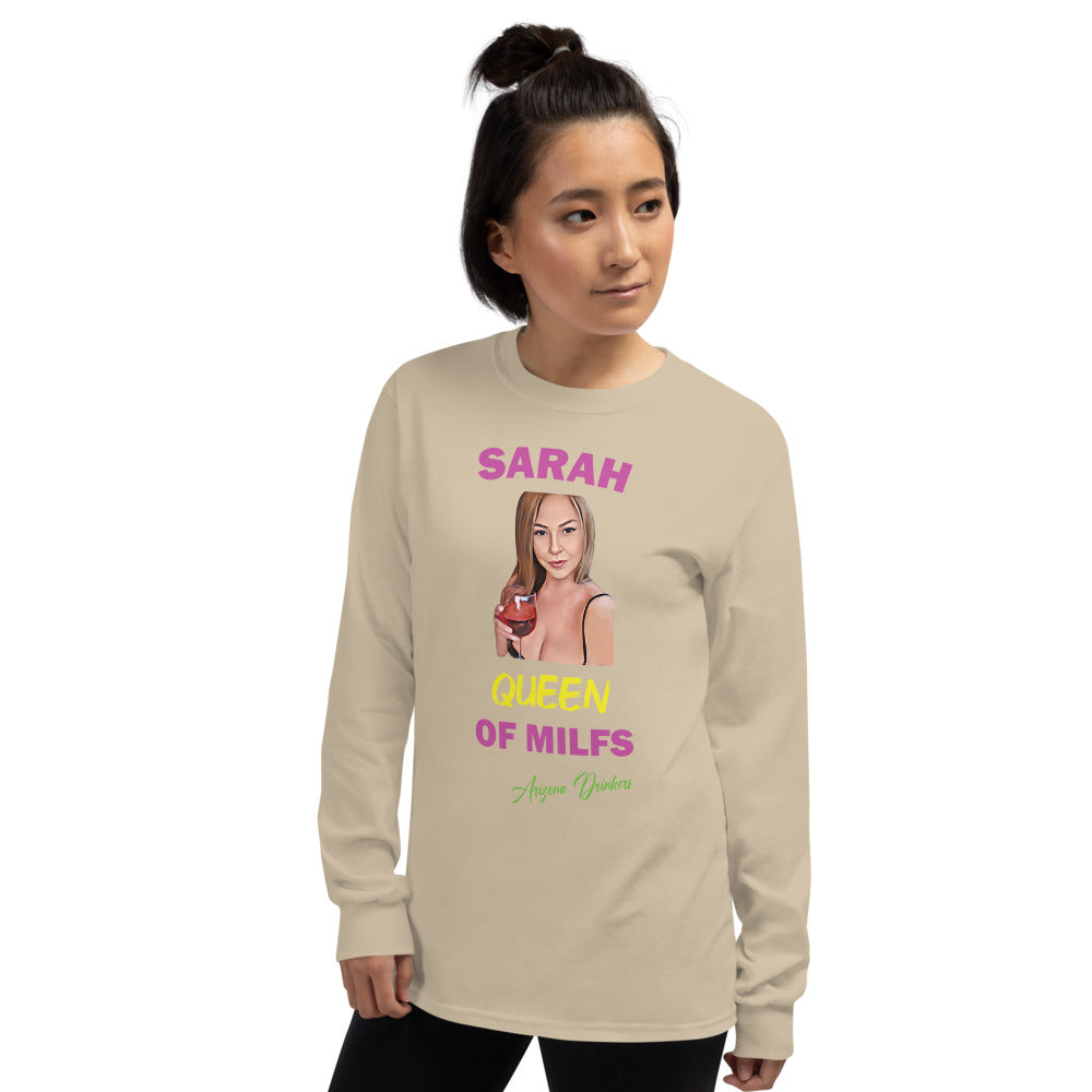Men’s Long Sleeve Shirt with Sarah Custom Text