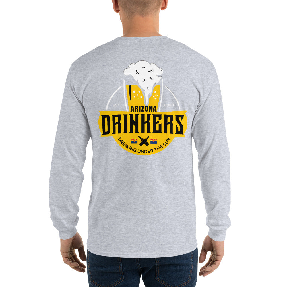Men’s Long Sleeve Shirt with Arizona Drinkers Logo on Back