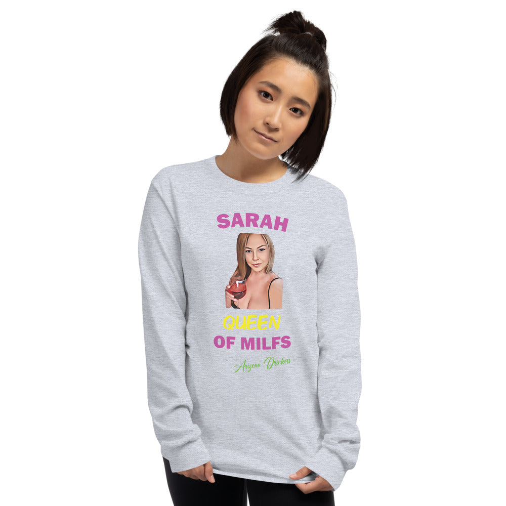 Men’s Long Sleeve Shirt with Sarah Custom Text