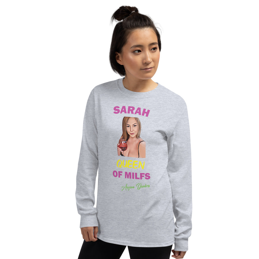 Men’s Long Sleeve Shirt with Sarah Custom Text