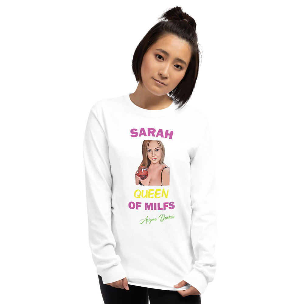 Men’s Long Sleeve Shirt with Sarah Custom Text