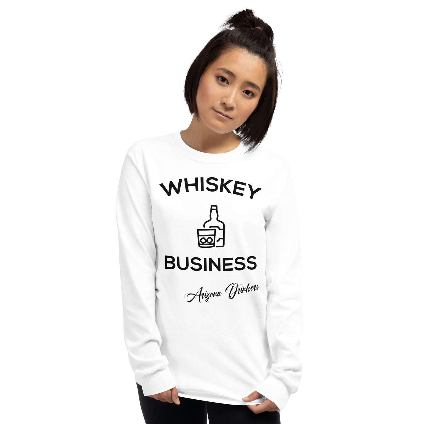 Men’s Long Sleeve Shirt with Drinkers Text