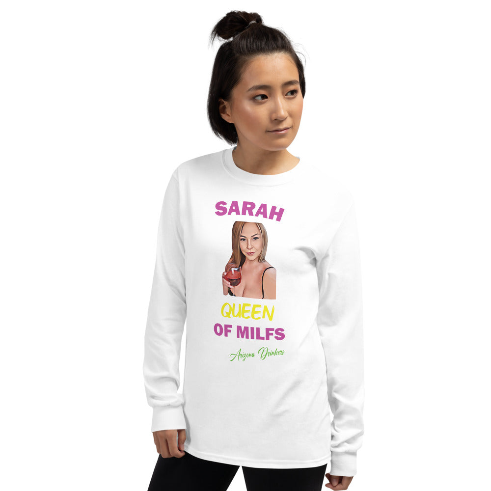 Men’s Long Sleeve Shirt with Sarah Custom Text