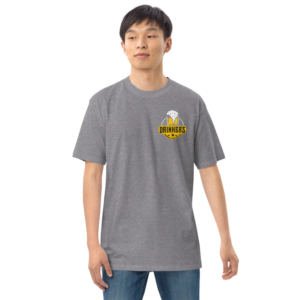 Men’s premium heavyweight tee with Arizona logo on left chest & Drinkers Text Back