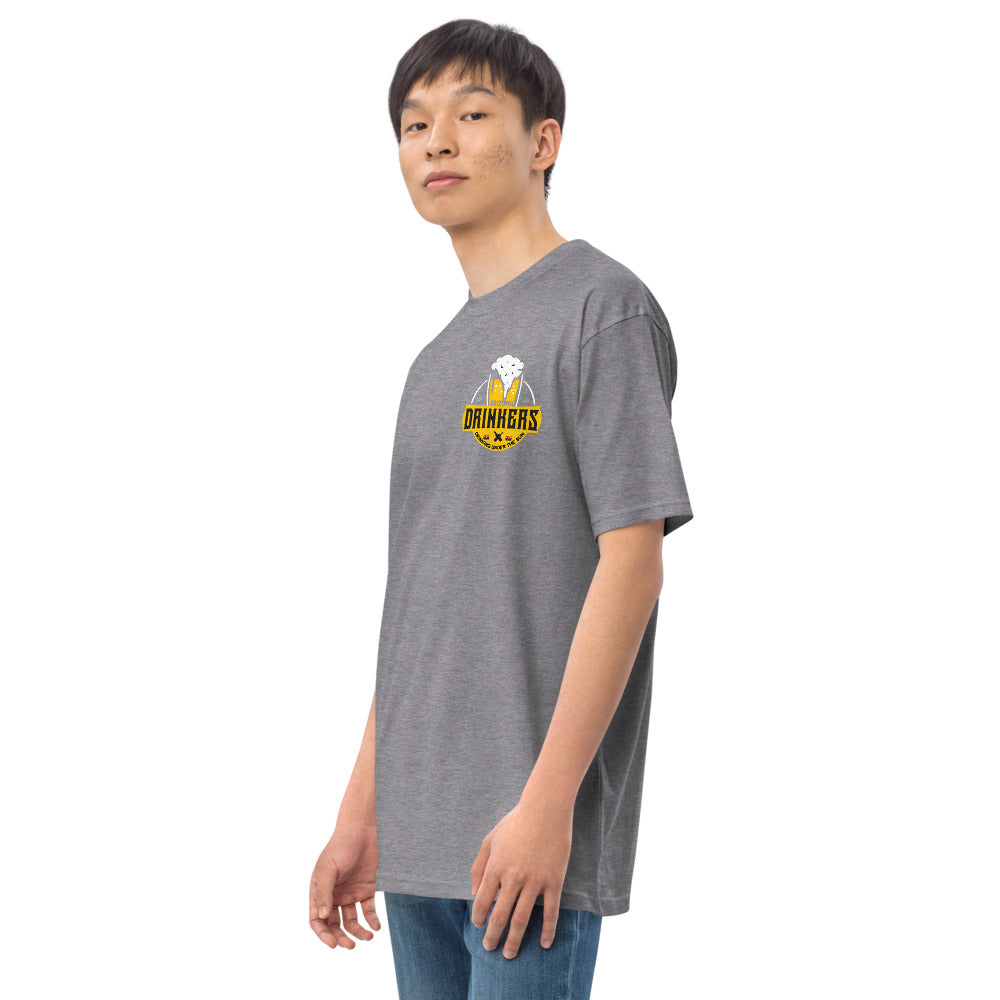 Men’s premium heavyweight tee with Arizona logo on left chest & Drinkers Text Back